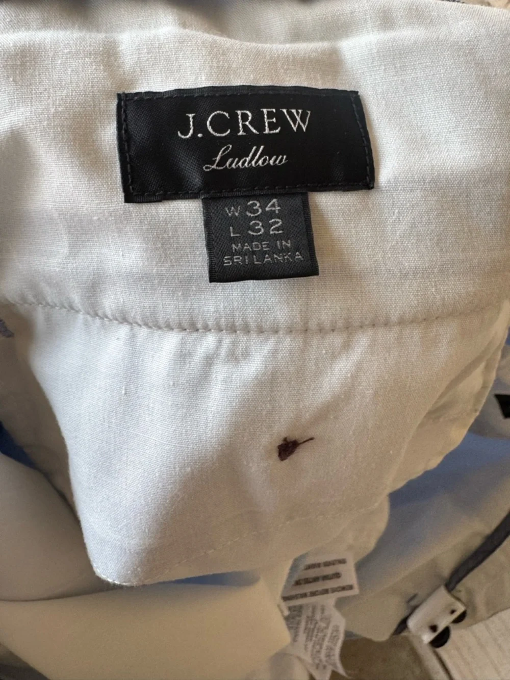 J. Crew Ludlow Slim Suit Dress Pant Light Blue Portuguese cotton oxford 34x32